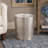 Modern Perforated Design Round Metal Waste Basket-71103995