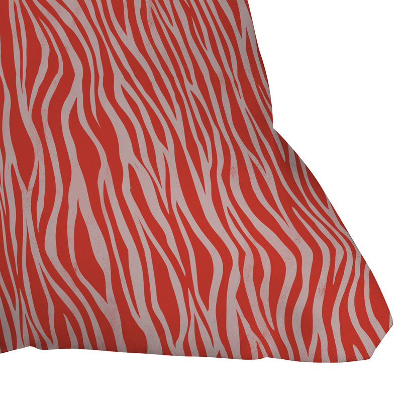 Coussin extérieur Avenie BR Red Zebra Stripe, 16 po x 16 po