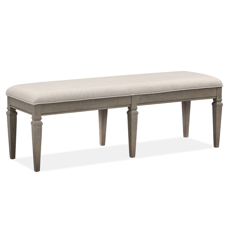 Extendable Rectangular Dining Table With 2 Benches And Buffet, 4 Pcs: Table, 2 Benches, Buffet, Brown/Beige