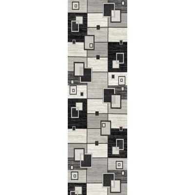 Tapis gris à motif abstrait Dillup-Jones