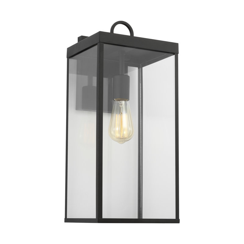 Howell Wall Lantern, 18.25" H x 8" W x 6.75" D, Matte Black
