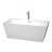 Sara 63 " L x 32 " W Freestanding and Mounting / Installation Required Soaking Acrylic Bathtub with Faucet-40042795