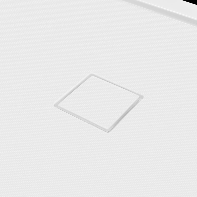 36'' Glossy White Acrylic Square Shower Base with Center Drain