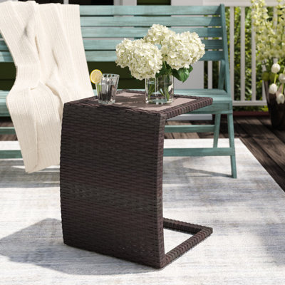 Larren Square Wicker/Rattan Outdoor Side Table