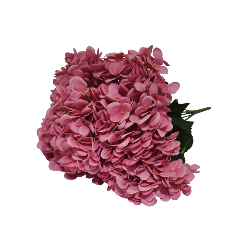 Faux bouquet d'hortensias à 7 têtes, Mauve clair