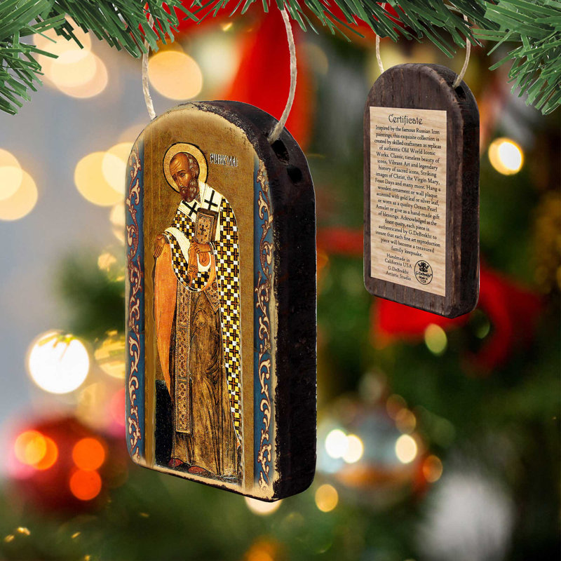 Ornement photo en bois « inspiration saint nick »