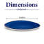 Assiette triangulaire en porcelaine de qualité supérieure Twister-Blue | Vaisselle artistique, 11,41 po | Va au micro-ondes et au lave-vaisselle-1714481818