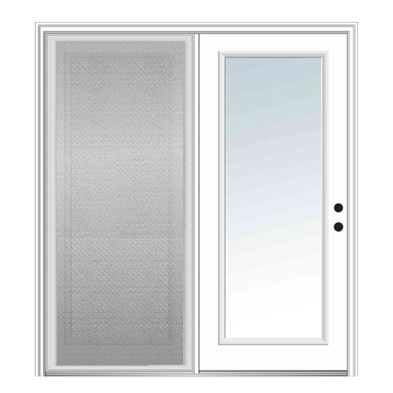 Porte de patio presuspendue clear, S'ouvre à gauche vers l'intérieur, H 80 po x l 72 po x P 1,75 po