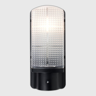 Lightsey 1 - Bulb 28 cm H Hardwired Integrated LED Outdoor Bulkhead Light with Dusk to Dawn