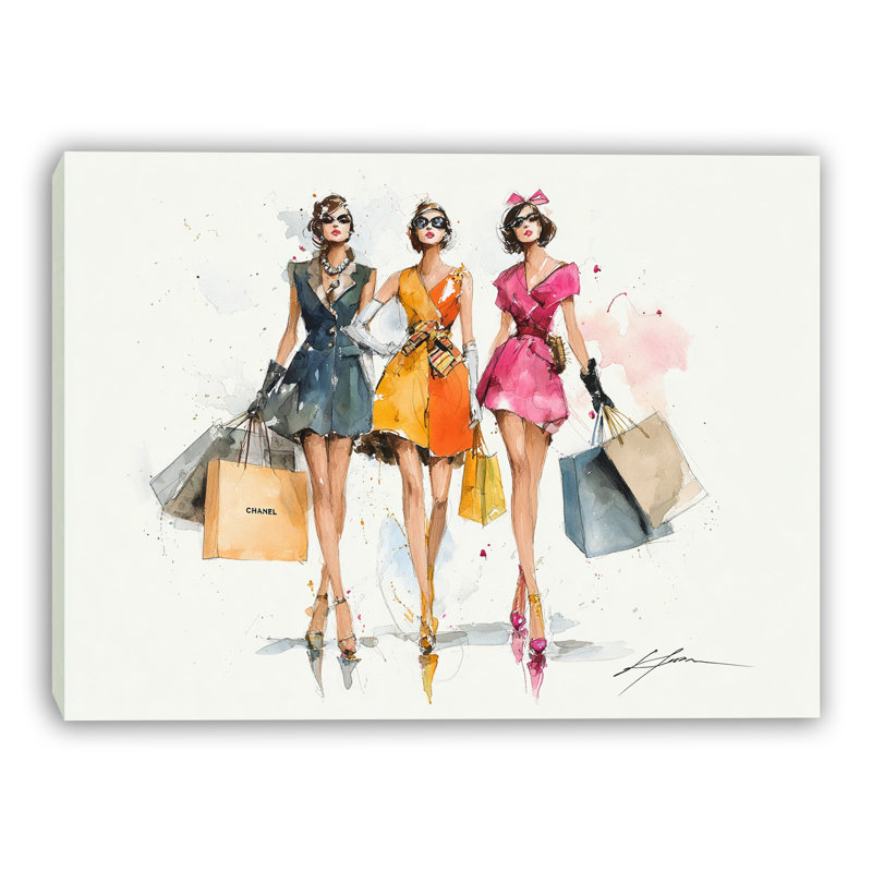 Art mural sur toile à la mode Boutique Besties, H 30 po x l 40 po x P 1,5 po