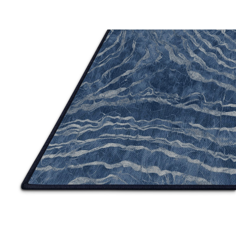 Machine Washable Gray Area Rug, Square 8'