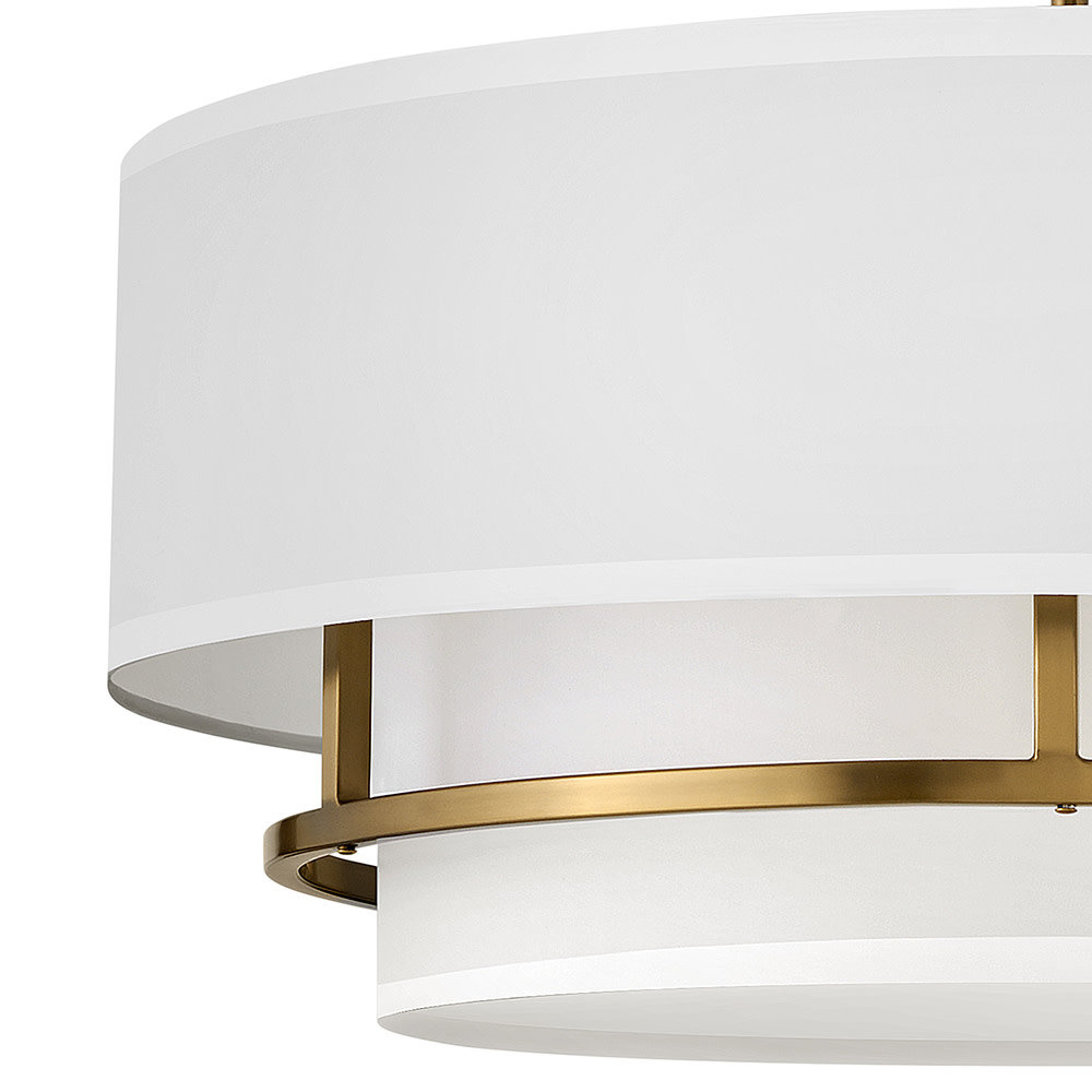 Graham 4-Light Semi Flush Mount, Lacquered Brass