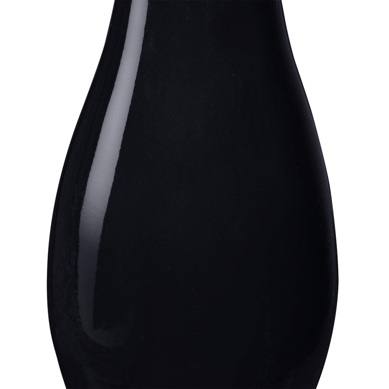 Vase de plancher en bambou Burkholder, Noir, H 18 po x l 7 po x P 7 po