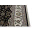 Tapis noir / ivoire / rouge en laine noué à la main 8 pi 1 po x 8 pi 3 po Oriental