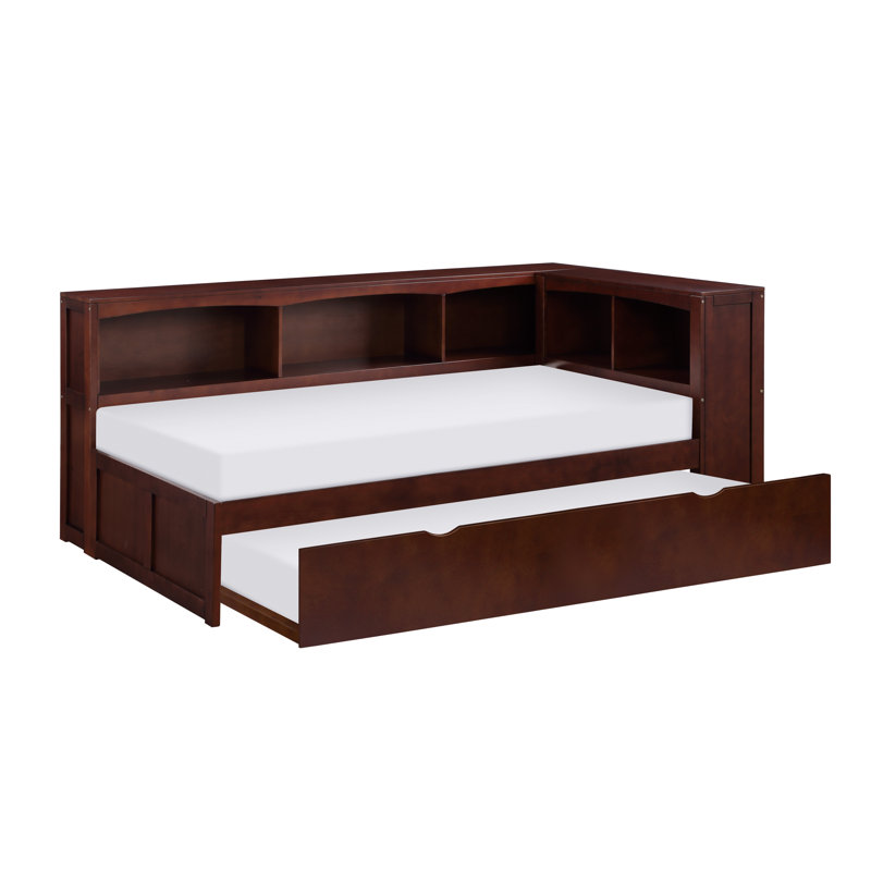 Lit simple d'angle avec lit gigogne Welch