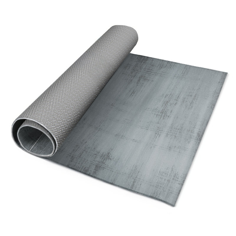 Tapis gris abstrait intérieur et extérieur, Rectangulaire 2 pi x 3 pi