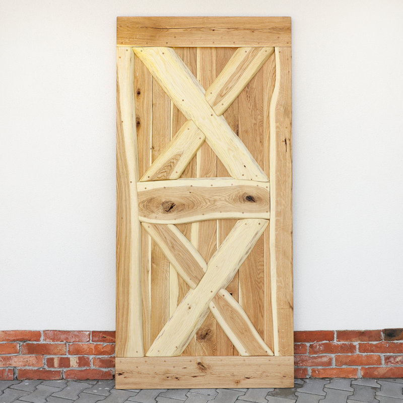 Makena Barn Door, 210cm H x 100cm W x 4cm D, Natural Oil