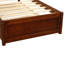 Structure de lit plateforme en bois avec lit gigogne-337848474