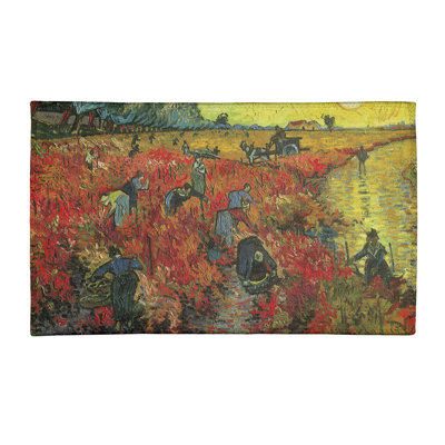 Tapis de la zone rouge/jaune vineyard