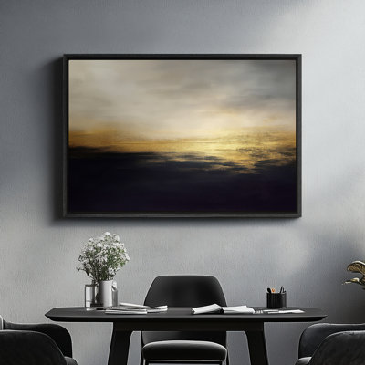 Art mural encadré sur toile - Paysage abstrait, impressions murales pour chambre à coucher - 16 po x 24 po