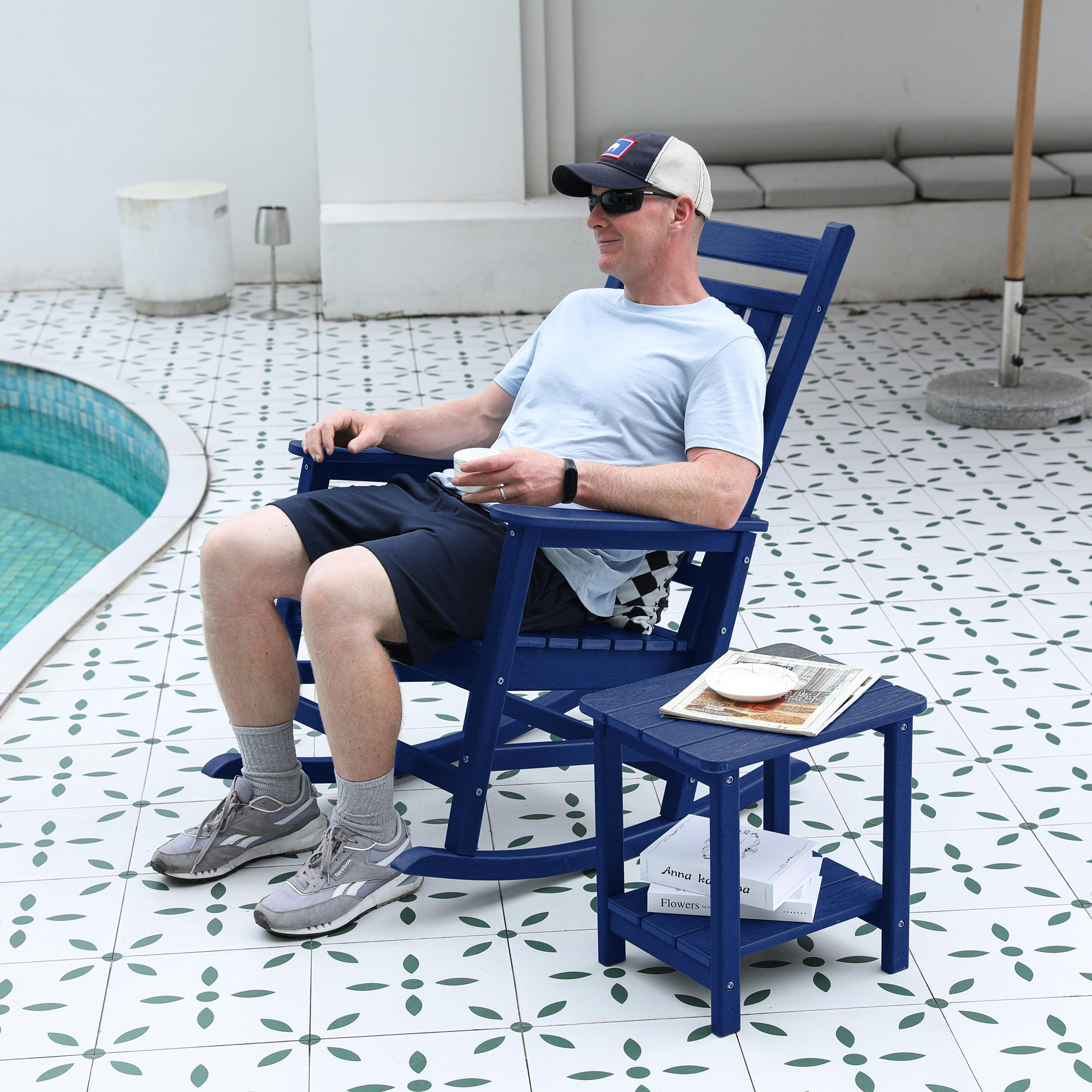 Winston Porter All Weather Rocking Chair Set with Side Table - Wayfair ...