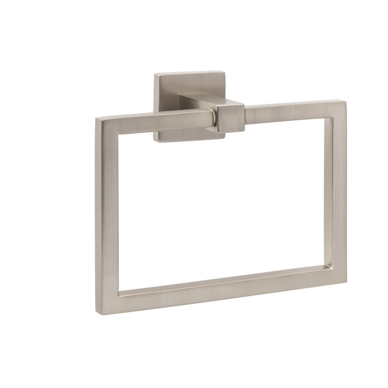 Vlora Solid Brass Towel Ring, Satin Nickel