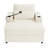Upholstered Armchair With Storage Ottoman & USB Ports-1490827818