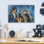 «Horn Section» par Allayn Stevens, art mural en verre acrylique, 16 po x 12 po