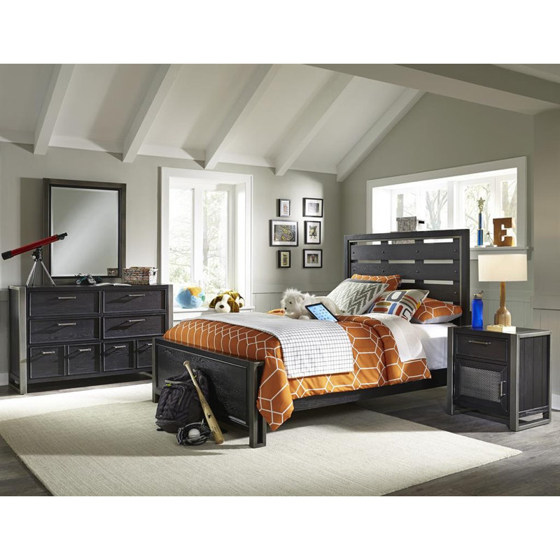 Graphite Slat Customizable Bedroom Set