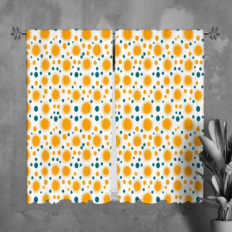 Paire de rideaux obscurcissant en polyester Mikaiya, L 40 po x L 61 po