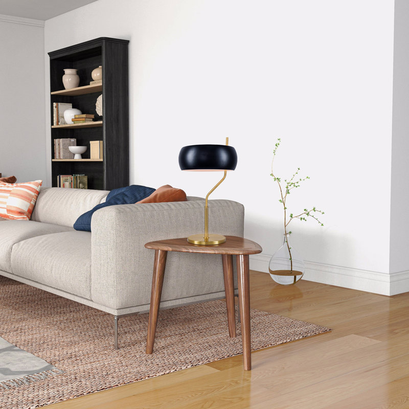 Petite lampe de table minimaliste en bois à intensité variable pour petite table de chevet