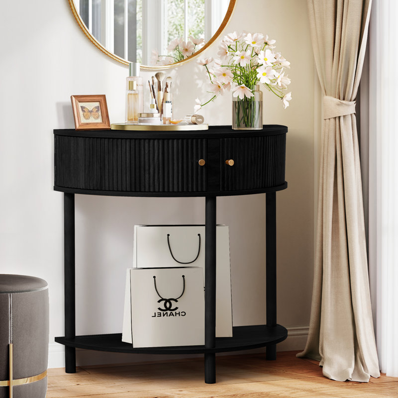 31.5'' Storage Console Table, Black