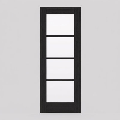 Porte d'extérieur 96 po Slab Acajou, SDL 4 Lite, sans finition