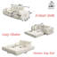 Canapé-lit convertible en tissu 78,7 po Teddy-936442396