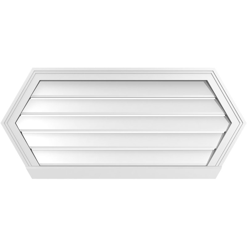Évent horizontal fonctionnel à pignon en uréthane à surface horizontale Signature, H 18 po x l 40 po x P 2 po