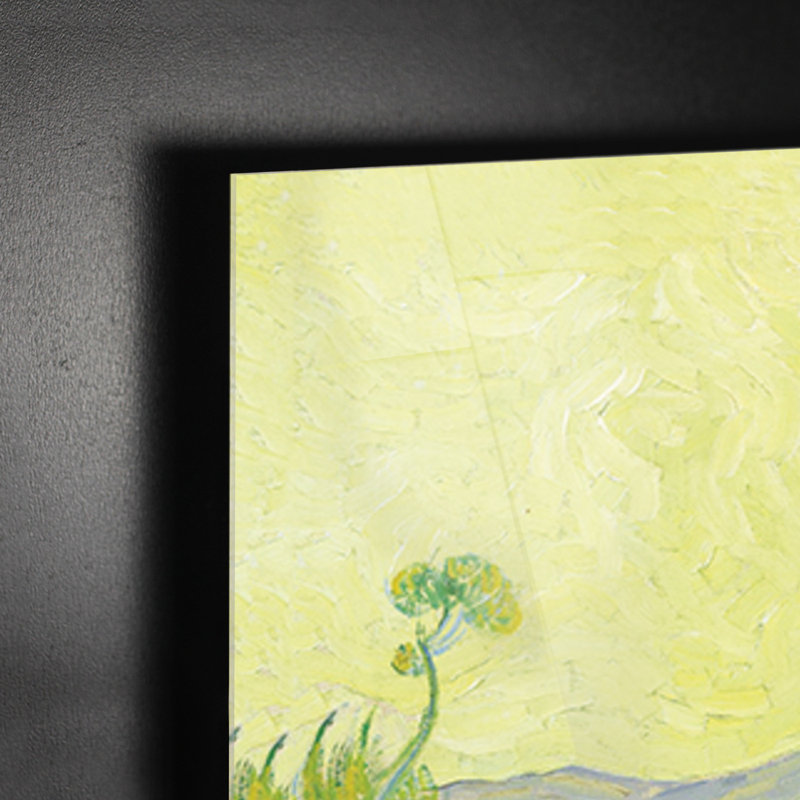 Wheat Field with Mower by Vincent Van Gogh - Unframed Painting, 65cm H x 95cm W