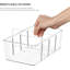 Ensemble de 2 bacs de rangement pour garde-manger transparents avec 4 compartiments