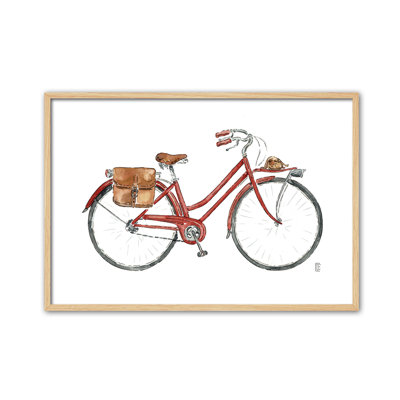 Objects Bici Roja by César Ortiz Echagüe - Single Picture Frame Painting