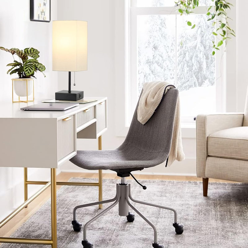 Lampe de table Reeya, Beige