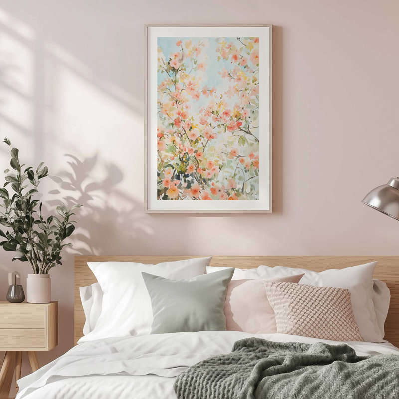 «Blossoms in Spring Light I», reproduction encadrée, Or poli, H 21,25 po x l 17,25 po
