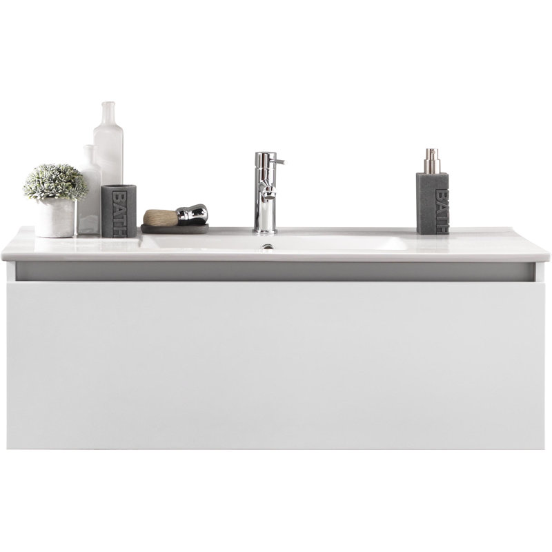 Tuvalu Bathroom Suite, White Matt Lacquered