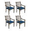 Chaise de patio empilable avec coussin Cayden-635188302