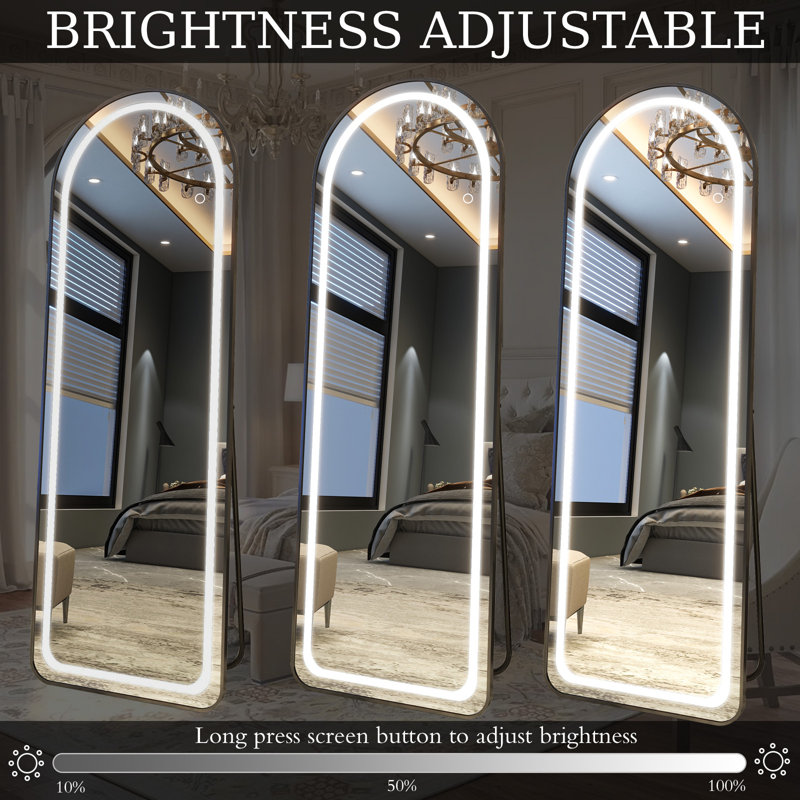 Miroir lumineux pleine longueur, Blanc
