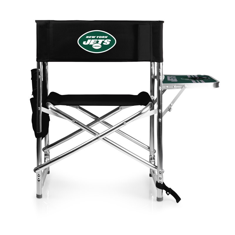 Folding Director Chair, New York Jets, Black