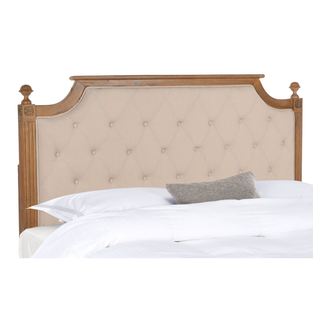 Moneta Upholstered Headboard Ophelia & Co. Color: Beige Size: Queen