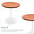 Elkton 27" Round Dining Table, Modern Small Kitchen Table with Pedestal Metal Iron Base, Circular Wooden Top Dinette Furniture for Bistro, Cafe, Apartment, and Small Spaces-624478488-658775412