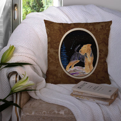 Coussin décoratif intérieur / extérieur Starry Night Welsh Terrier