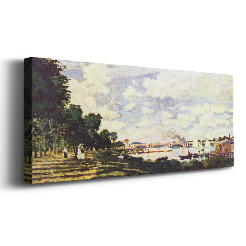«Sailing At Argenteuil» par Monet, reproduction sur toile, H 24 po x l 60 po x P 1,5 po