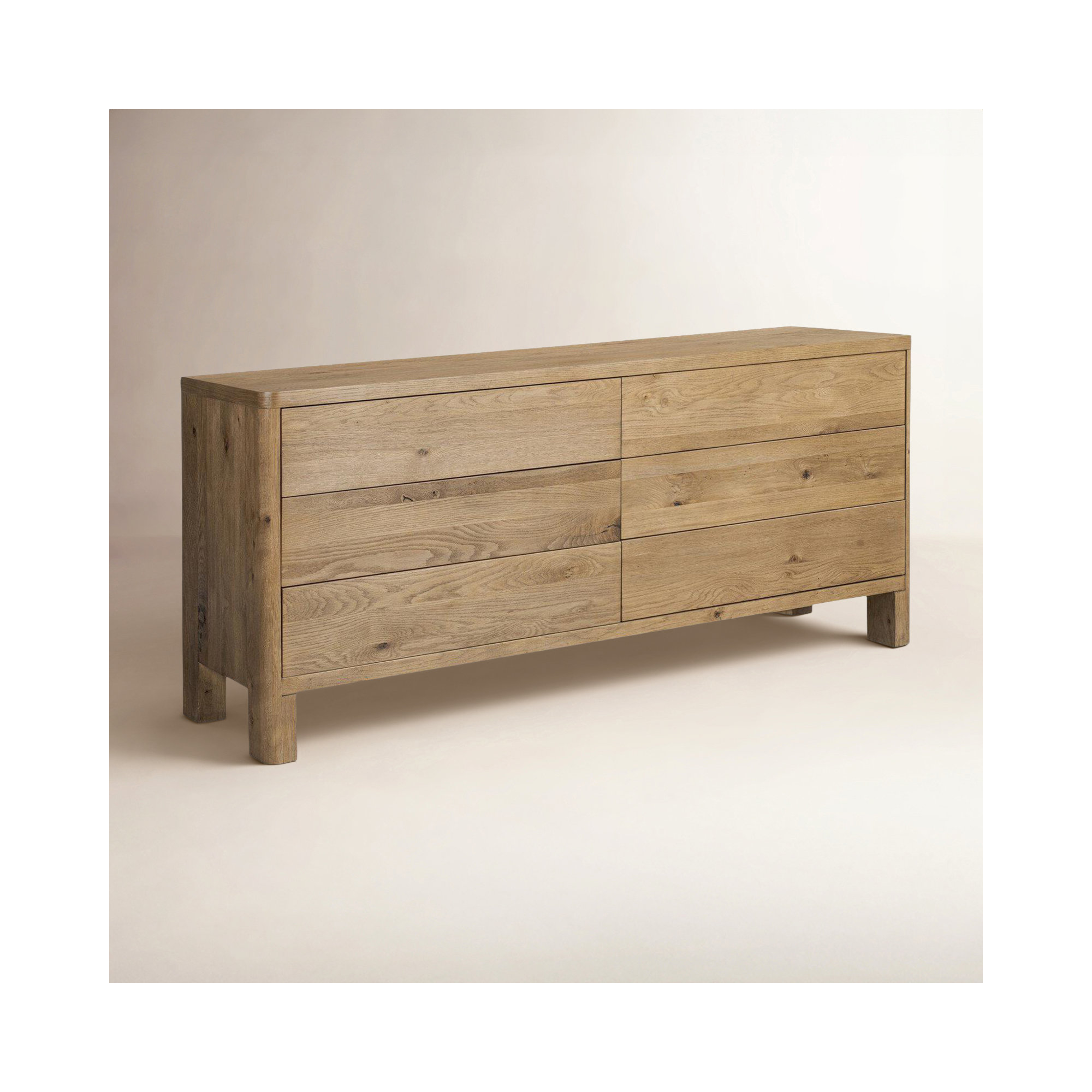 Talullah Noeline 6 Drawer Dresser, Worn Oak