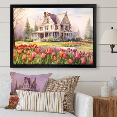 " Countryside Tulip Flowers Field I "